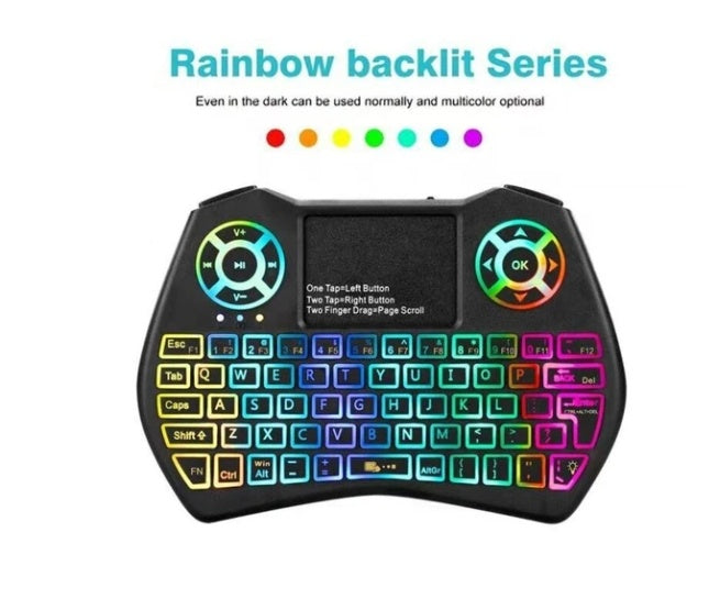 Mini Wireless Keyboard & Mouse with RGB Backlight