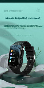 Elderly 4G GPS Smart Watch – Anti-Lost Positioning, Heart Rate & Step Counter | Black & Red