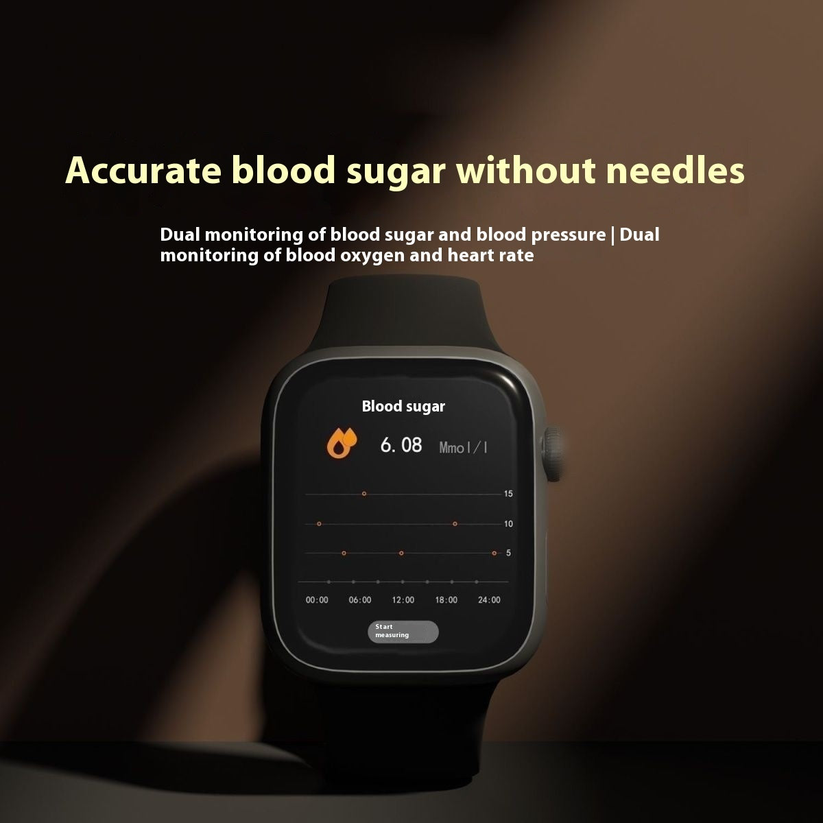 Health Smart Watch – Needle-Free Blood Sugar, Blood Pressure, Uric Acid & Bluetooth Calling