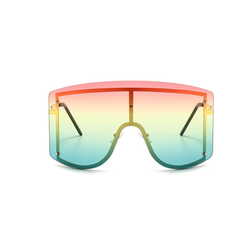 Women Square Polarized Glass Lens Sunglasses