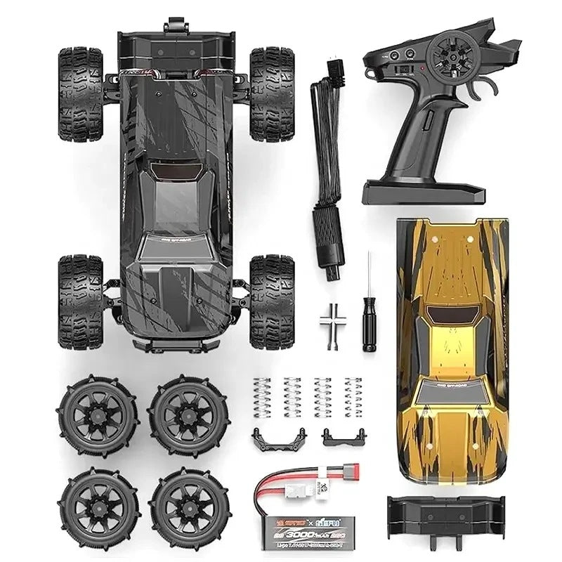 Brushless RC Drift Car 55km/h – 4WD High-Speed Remote Control Truck with Double Shell