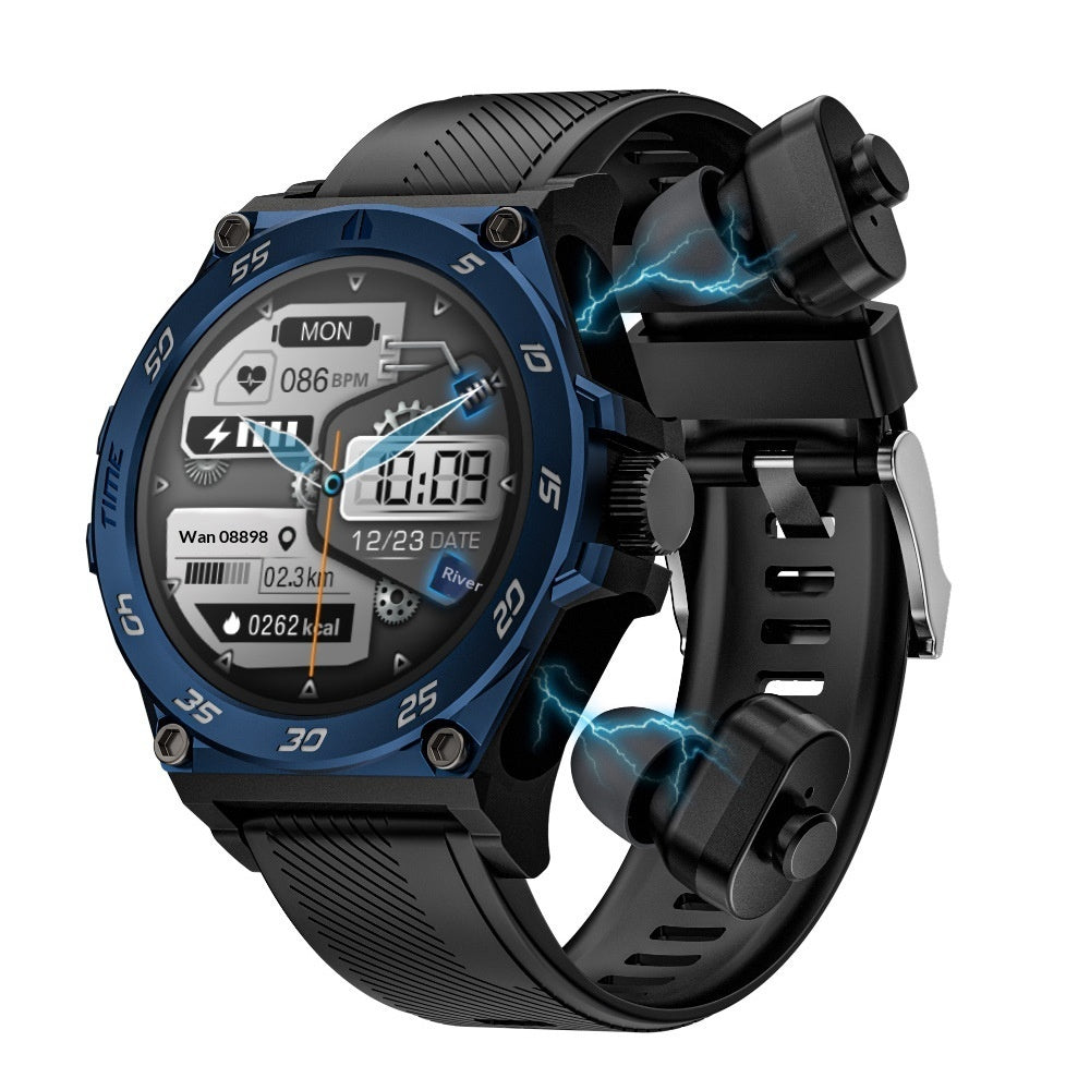 2-in-1 Smart Watch with TWS Earbuds | Bluetooth Calling, Heart Rate, Sleep Tracking