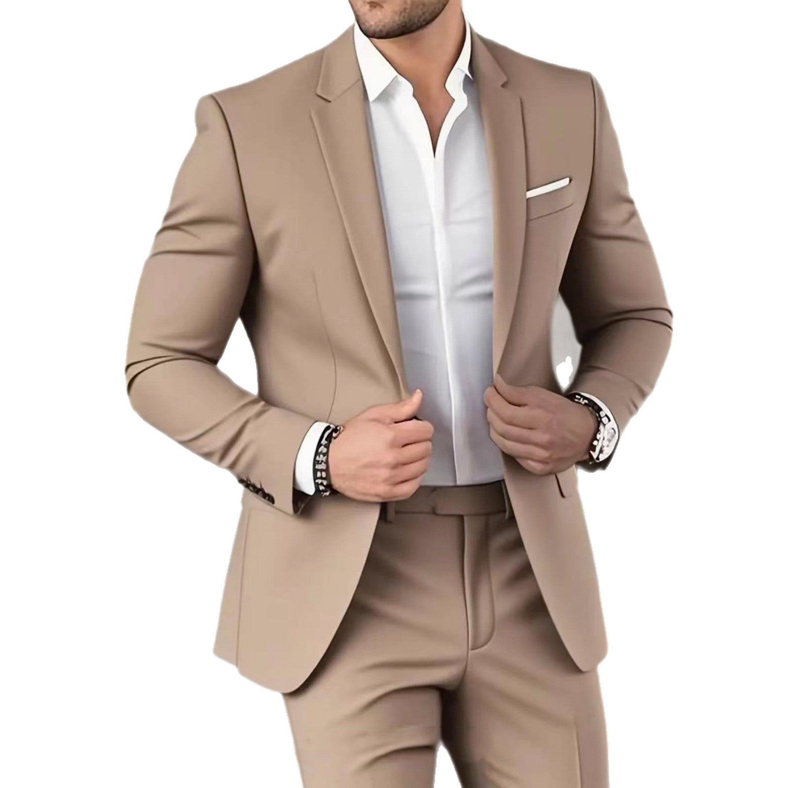 Men’s Slim-Fit Formal Suit Set – Jacket & Trousers | Banquet, Wedding & Business | S–5XL