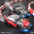 RC 4WD Drift Car 1:14 Scale - 2.4G Remote Control Racing Car with LED Lights & Rechargeable Battery