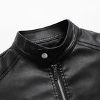 Men's PU Faux Leather Jacket | Slim Fit, Waterproof, M–8XL, Black & Coffee | HOORIVA