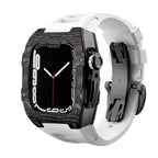 Carbon Fibre Apple Watch Strap | Fluoroelastomer Band with Stainless Steel Clasp | HOORIVA