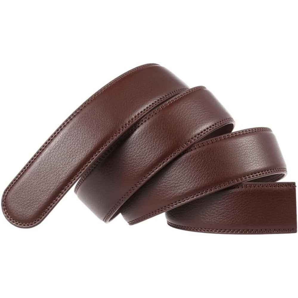 Men's Full Grain Leather Belt – Anti-Scratch Ratchet Buckle | Black & Brown | 110–130cm | Formal & Casual | Hooriva
