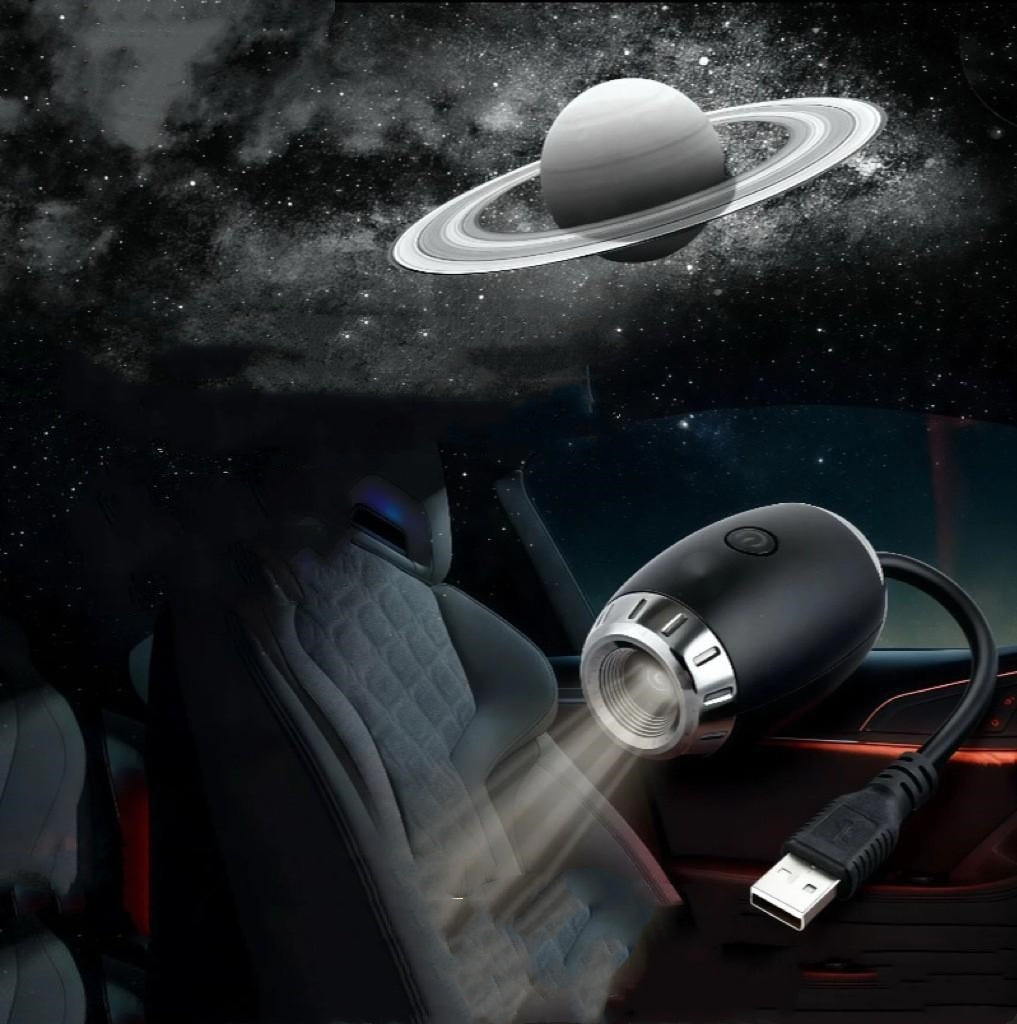 مصباح جو سقف السيارة | مصباح جو داخلي للسيارة USB بتصميم مجرة ودرب التبانة | HOORIVA