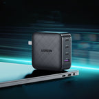 65W GaN 4-Port Charger – USB-C PD Fast Charging for Laptops, Phones & Tablets | Foldable Plug