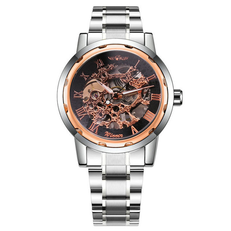 Men's Hollow Mechanical Watch | Fashion Gold & Silver Dress Watch | HOORIVA