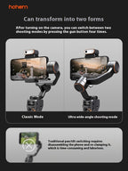 Hohem iSteady Vast Phone Gimbal | تتبع الوجه بالذكاء الاصطناعي، ضوء تعبئة مغناطيسي وبطارية تدوم 18 ساعة