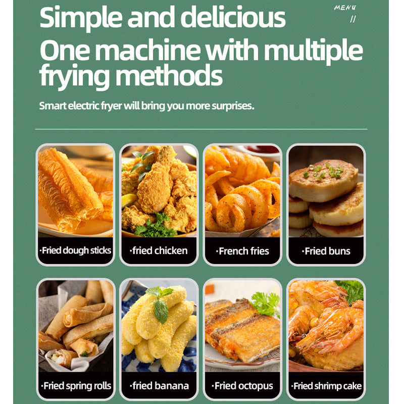 Visual Multifunctional Electric Air Fryer | 2.5L Skewer & French Fries Machine | EU/UK/US