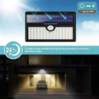 78-LED Solar Motion Sensor Outdoor Wall Lamp