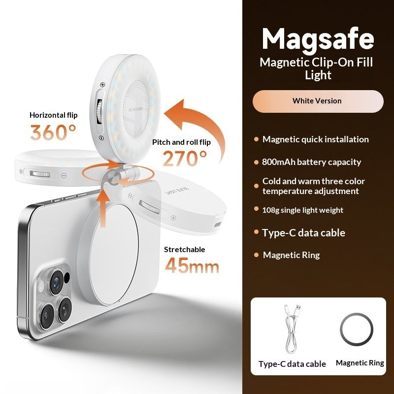 Magnetic Ring Light For Selfie Photography Portable Beauty Lighting