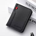 Men's PU Leather Vertical Wallet – Waterproof Ultra-Lightweight Packable Card Wallet