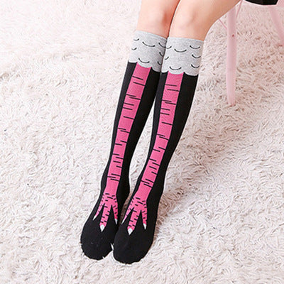 Funny Chicken Cartoon Knee Socks | Cute Novelty Leg Socks, One Size, 6 Colours