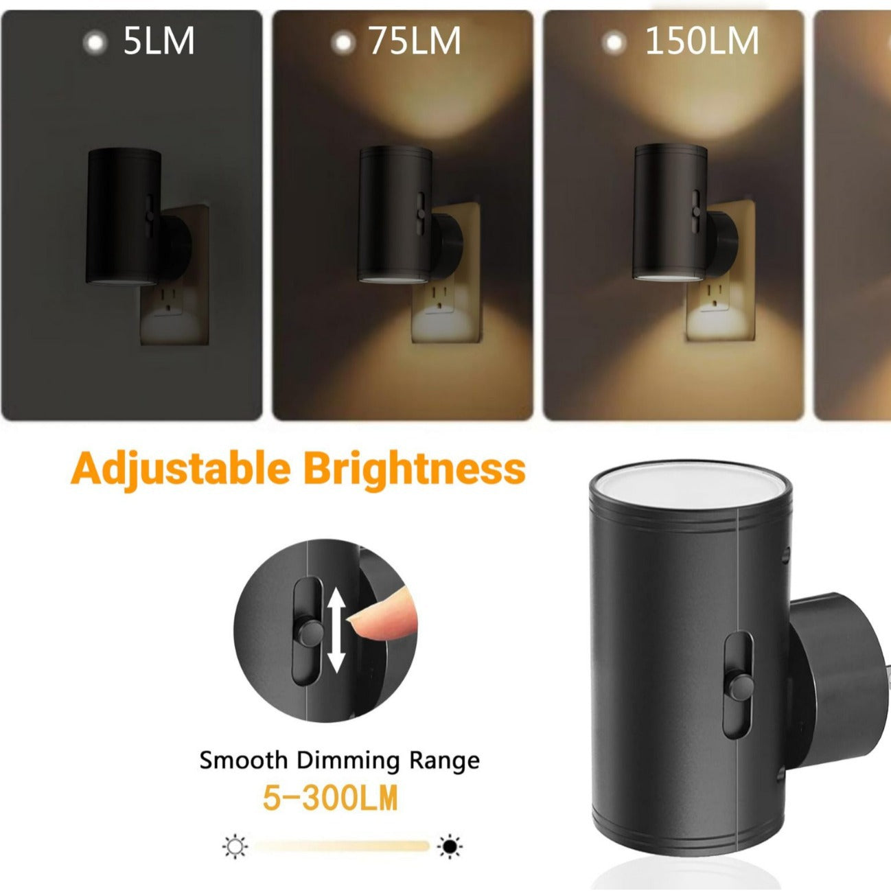 Wall Light-controlled Induction Dimmable Night Light