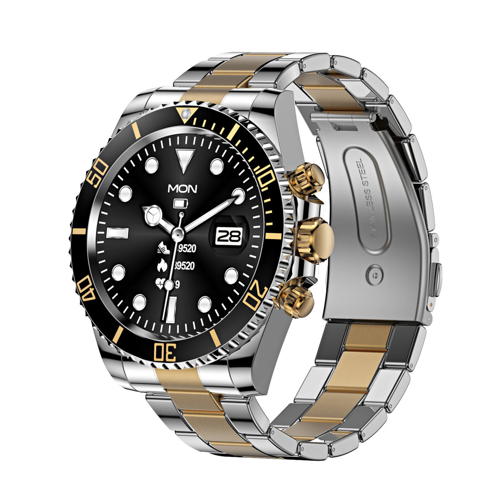 Stainless Steel Smartwatch | 1.28" TFT Swimming Waterproof, Heart Rate & Sleep Monitor