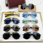 Light Luxury Metal INS-style Pilot Sunglasses For Sun Protection