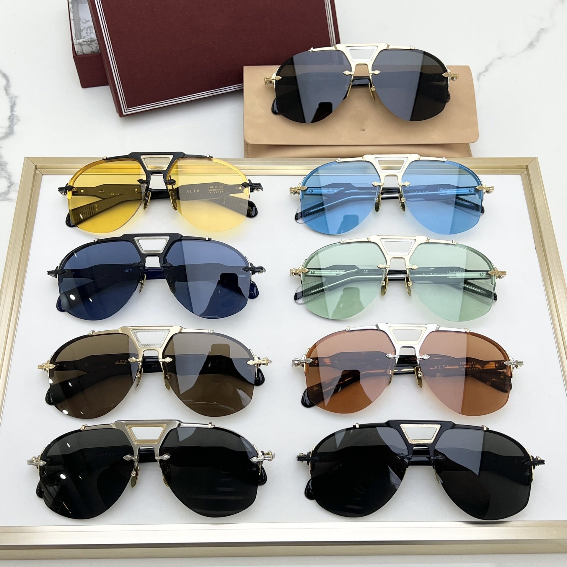 Light Luxury Metal INS-style Pilot Sunglasses For Sun Protection