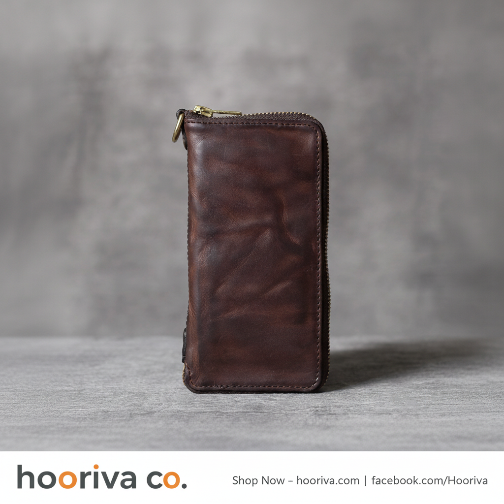 Genuine Italian Cowhide Long Zipper Wallet – HBBT