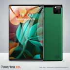Green Tablet Ad with Hooriva Branding