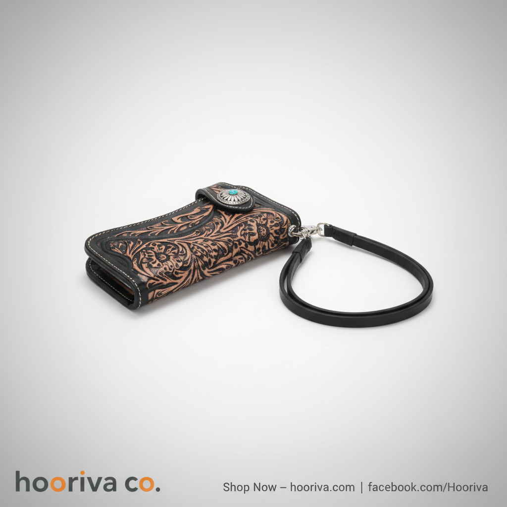 Hand-Tooled Leather Biker Wallet – HBBT