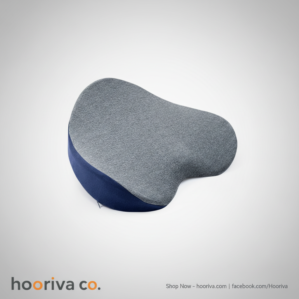 Heart-Shaped Memory Foam Cushion Navy Blue – HBBT