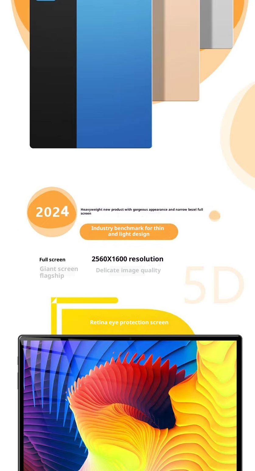 10.1-Inch 5G Tablet | 20000mAh | 48MP Triple Camera | 16GB+512GB | 10-Core | HIFI | Dual SIM