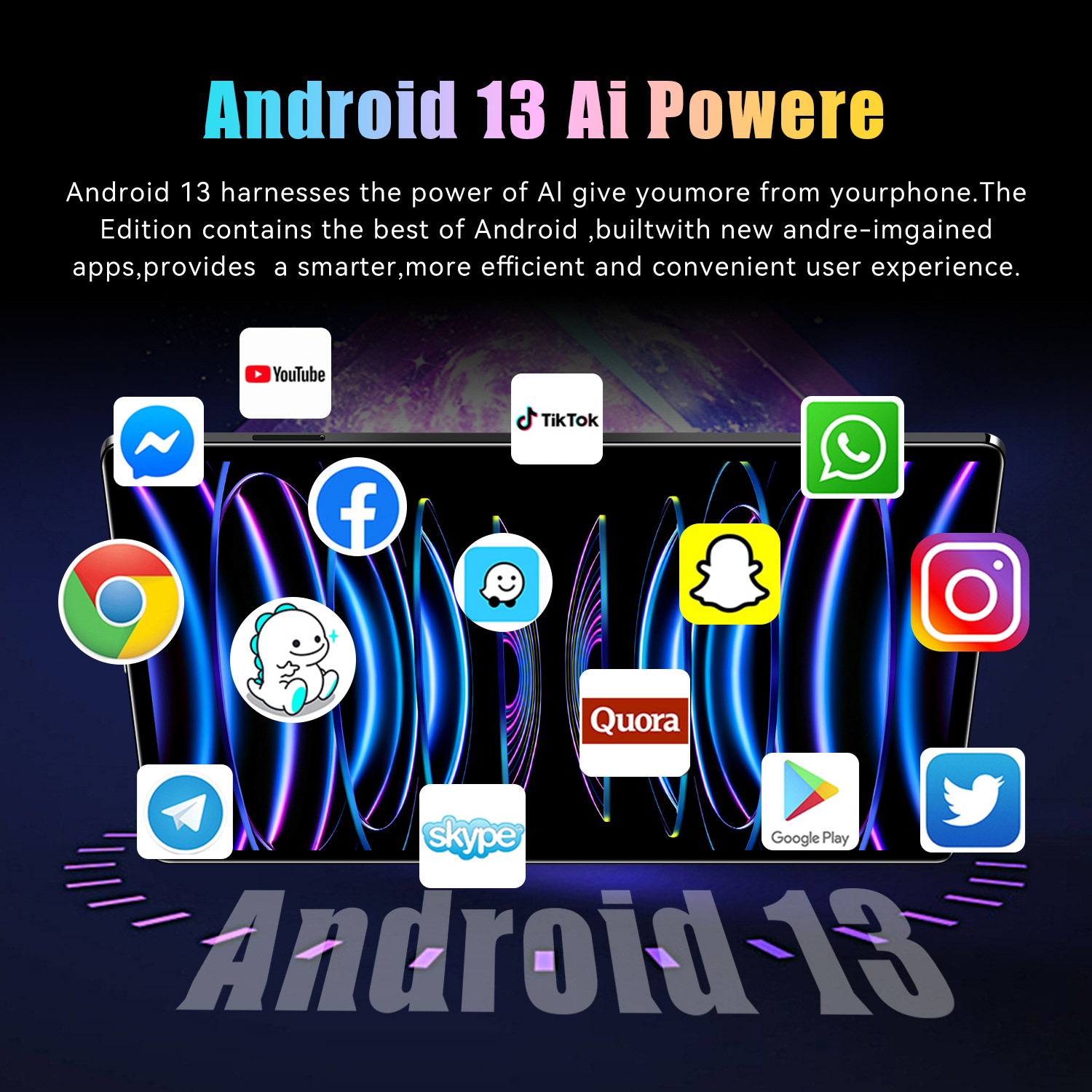 10.1-Inch 5G Android 13 Tablet | 12GB+512GB | 48MP+24MP | 10-Core | 8000mAh | Dual SIM