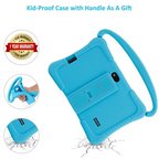 7" Kids Tablet | Android 10 | Quad-Core | IPS WiFi | Parent Control | Kid-Proof Case | Blue Pink | Hooriva
