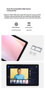 10.1-Inch Android Tablet | Unisoc T606 Octa-Core | FHD 1920x1200 | Dual 4G SIM | 13MP | 2.4G+5G WiFi