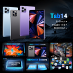 Tab14 8 Inch Android Tablet | 16GB+1TB | 8800mAh | 48MP+108MP Cameras | Dual 5G SIM