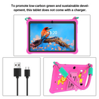 Kids Tablet 7 Inch | Android | Shockproof Silicone Case | Lanyard | Dark Pink & Blue