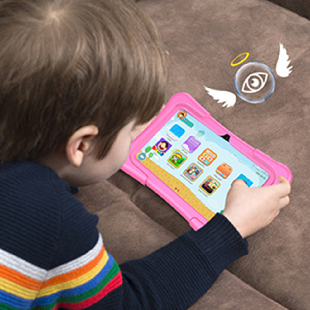 PRITOM 7-Inch Kids Tablet | Iwawa Software | Parental Controls | Educational Games | Blue & Pink
