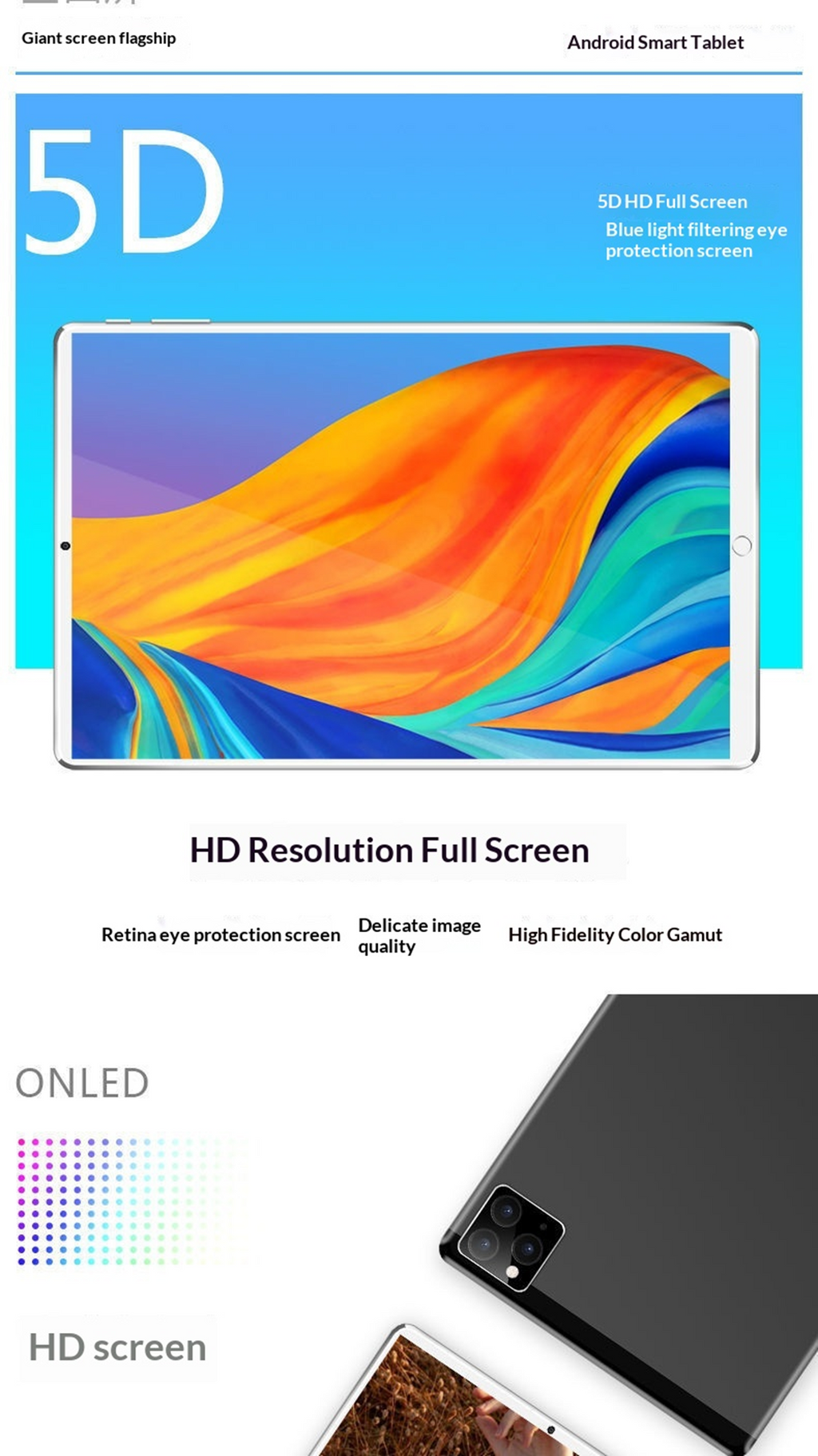 10.1-Inch Android Tablet | 5G Wi-Fi | Dual SIM | GPS | 3D Sound | Gaming & Study