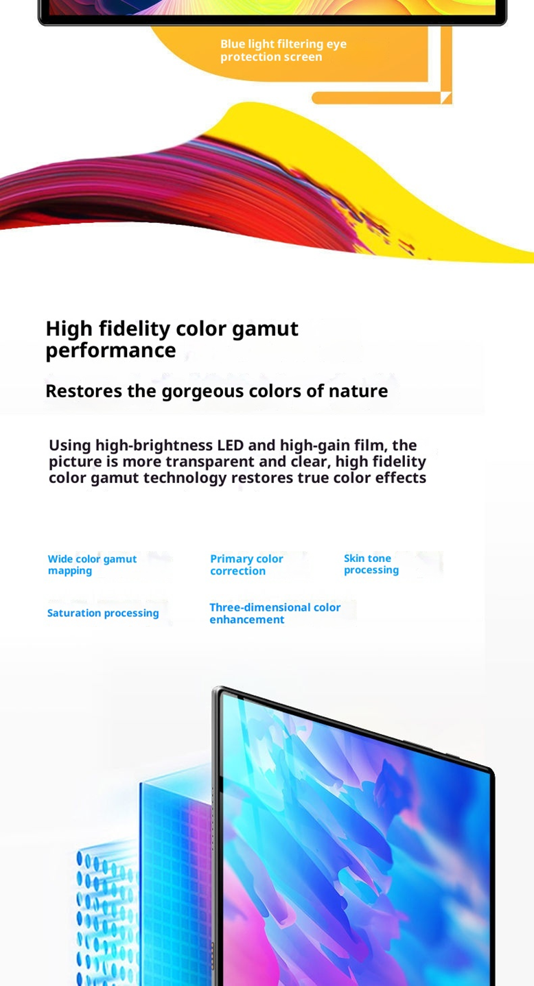 10.1-Inch 5G Tablet | 20000mAh | 48MP Triple Camera | 16GB+512GB | 10-Core | HIFI | Dual SIM
