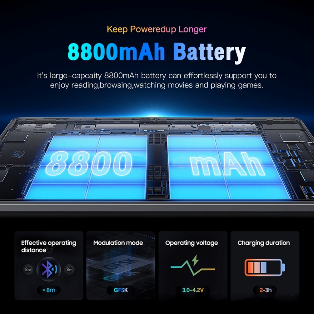 Tab14 8 Inch Android Tablet | 16GB+1TB | 8800mAh | 48MP+108MP Cameras | Dual 5G SIM