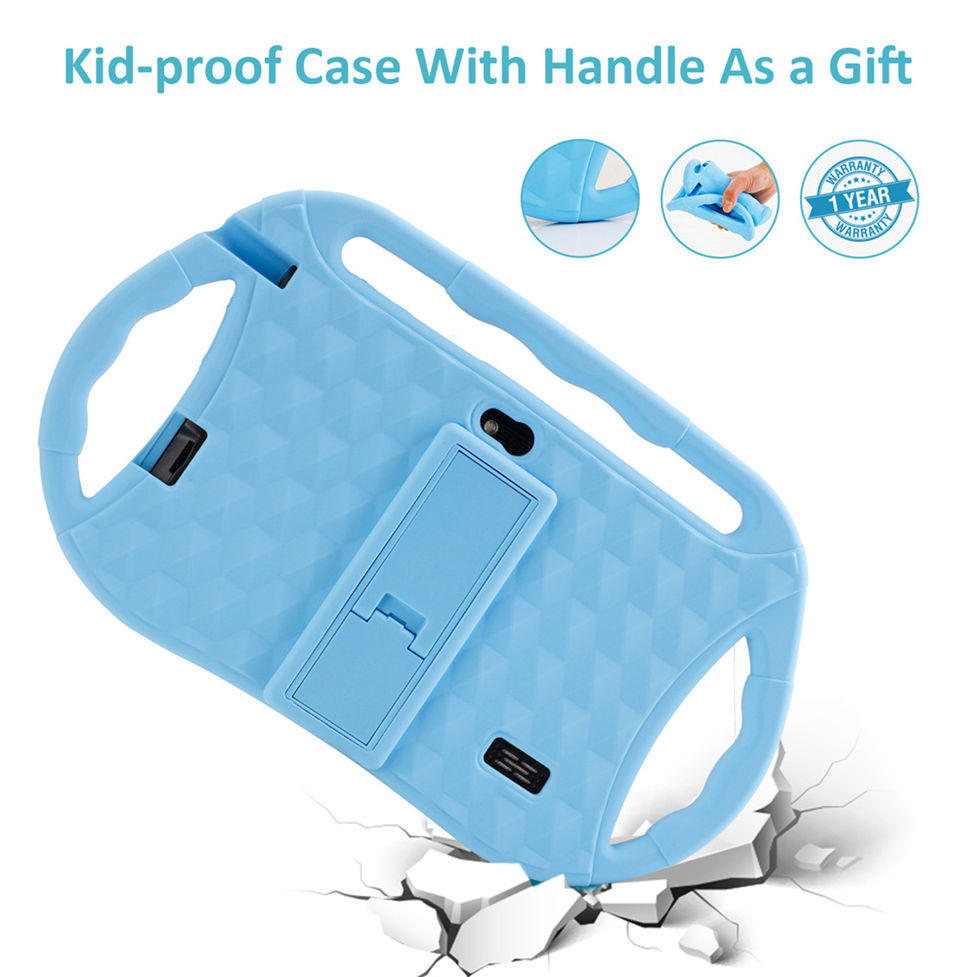 7" Kids Tablet | Android 10 | Quad-Core | IPS WiFi | Parent Control | Kid-Proof Case | Blue Pink | Hooriva