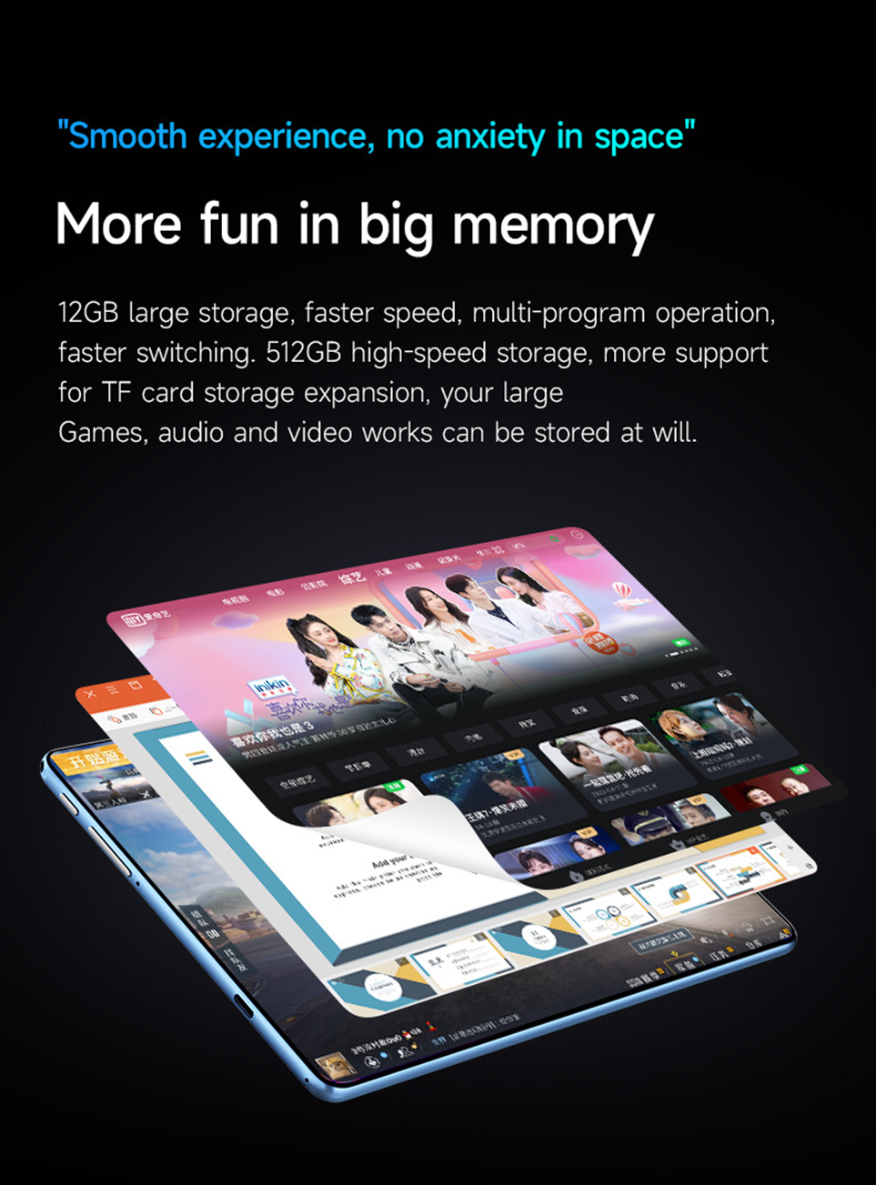 Pad Pro 2022 14-Inch OLED Tablet | MediaTek X30 | 12GB+512GB | 20000mAh | Dual JBL | 5G WiFi | 120Hz