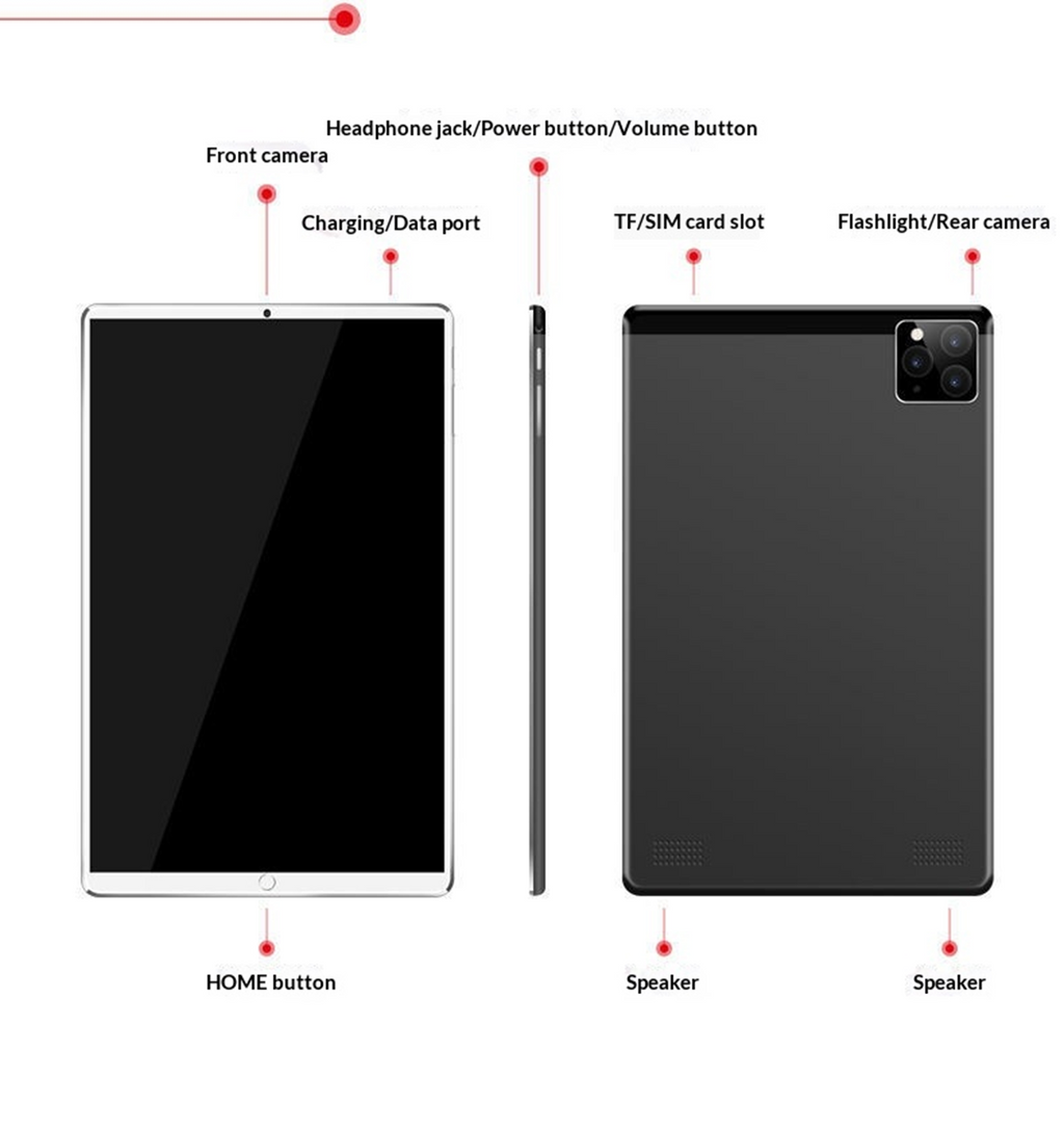10.1-Inch Android Tablet | 5G Wi-Fi | Dual SIM | GPS | 3D Sound | Gaming & Study