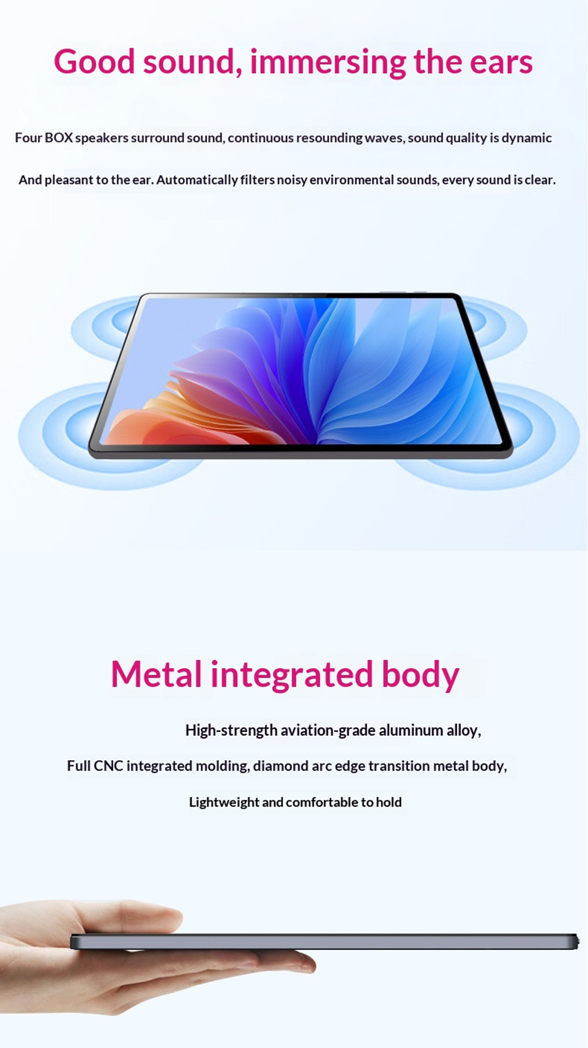 12-Inch Android Gaming Tablet | Octa-Core | 8G+128GB | 120Hz | 7000mAh | Four BOX Speakers