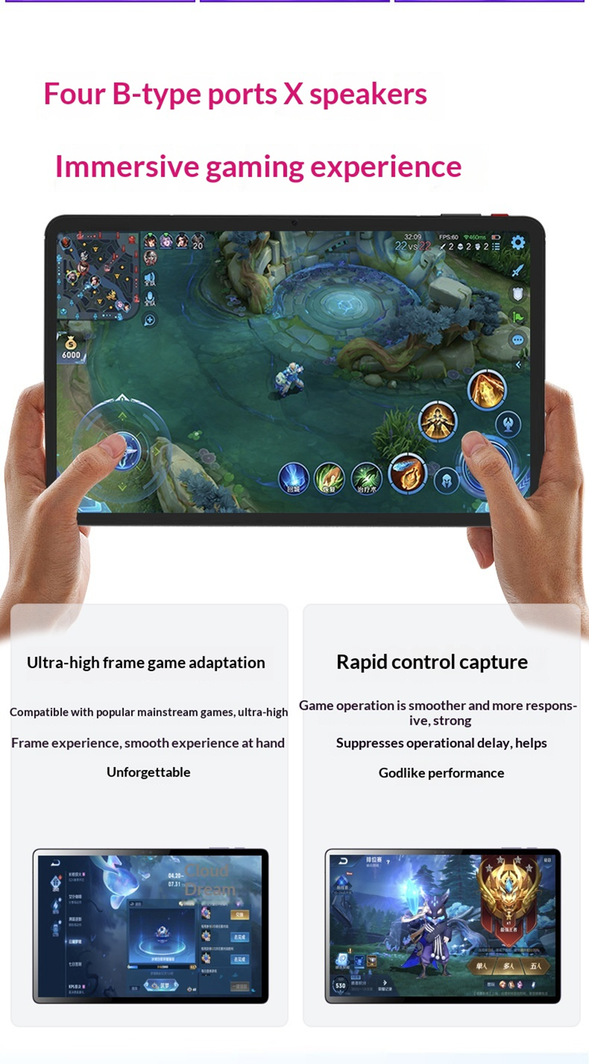 12-Inch Android Gaming Tablet | Octa-Core | 8G+128GB | 120Hz | 7000mAh | Four BOX Speakers
