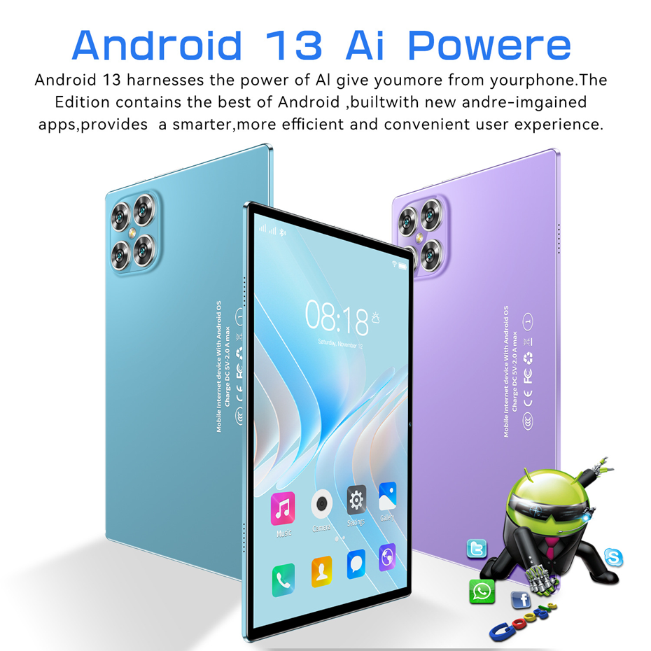 Tablet PC 11-Inch HD | Snapdragon 865 10-Core | 12GB+512GB | 16MP+32MP | Android 13 | 15000mAh