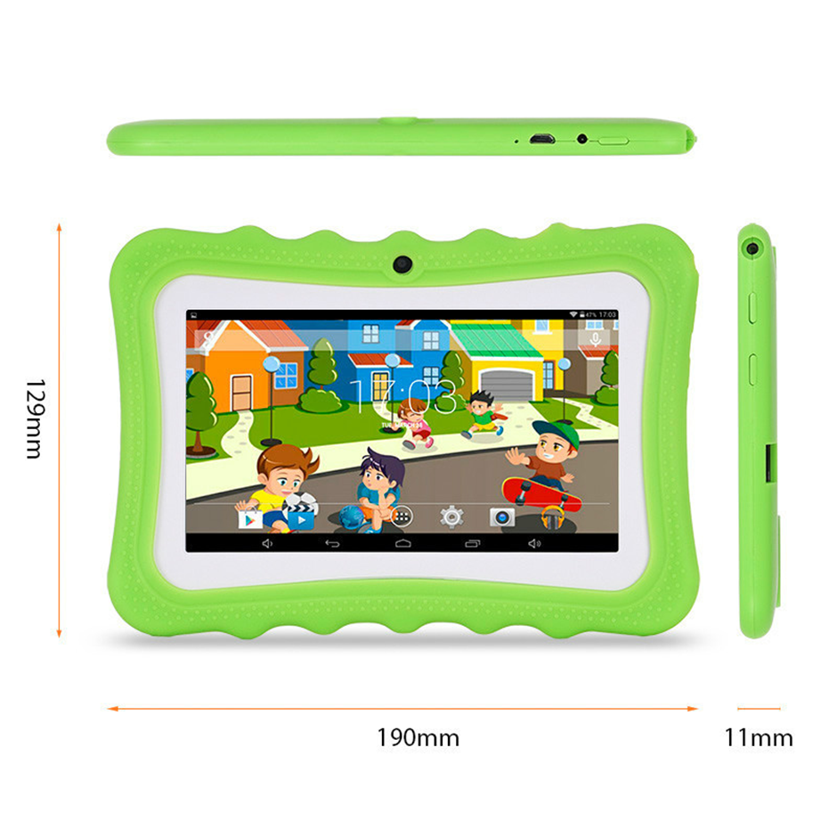 7 Inch Kids Tablet | Quad-Core Android, Wi-Fi, Dual Camera + Silicone Case
