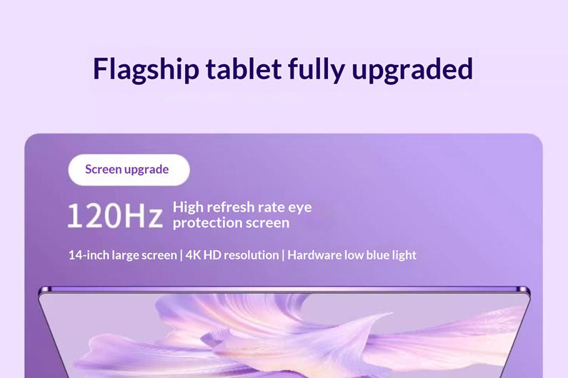 14-Inch Noble Purple Flagship Tablet | 4K 120Hz HDR10 | Dolby Vision | 32MP | Card-Insertable | Stylus | 2024