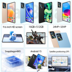 Pad8 Max 11.6-Inch Android 15 Tablet Google Edition | Snapdragon 865 | 16GB+512GB | 32MP+24MP | 12000mAh