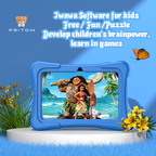 PRITOM 7-Inch Kids Tablet | Iwawa Software | Parental Controls | Educational Games | Blue & Pink