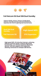 10.1-Inch 5G Tablet | 20000mAh | 48MP Triple Camera | 16GB+512GB | 10-Core | HIFI | Dual SIM