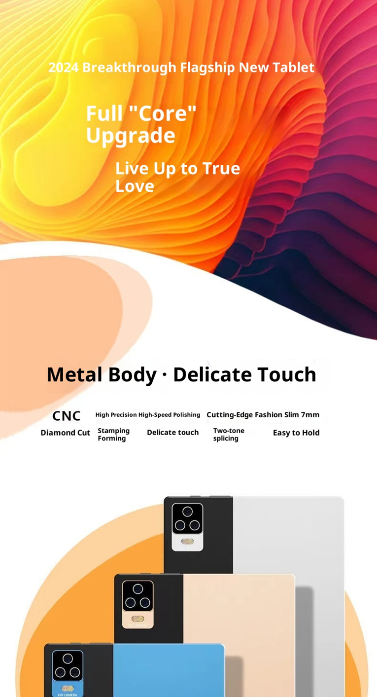 10.1-Inch 5G Tablet | 20000mAh | 48MP Triple Camera | 16GB+512GB | 10-Core | HIFI | Dual SIM